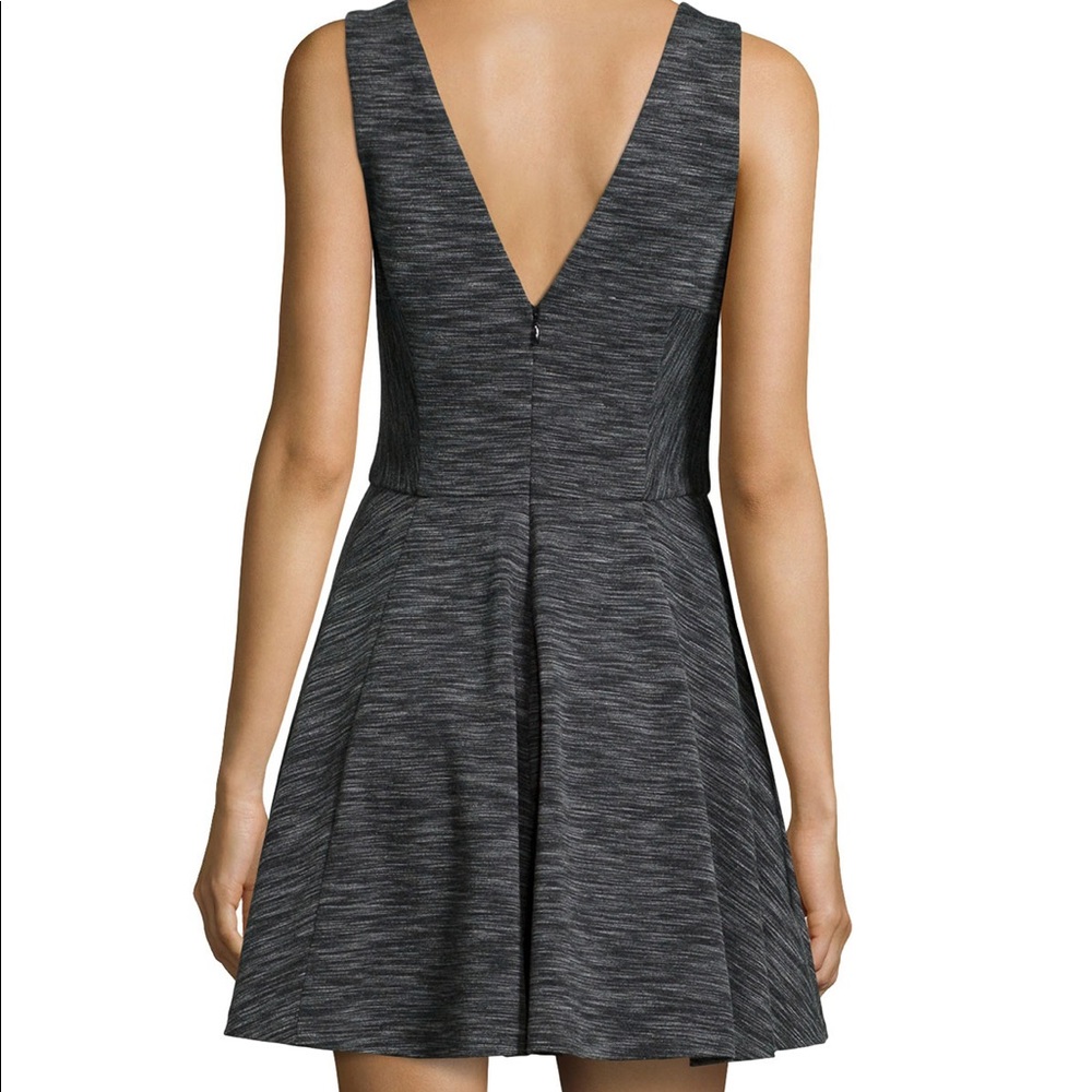 ARTELIER Nicole Miller gray fit&flare dress MEDIUM